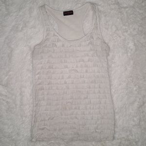 Love Kisses Racerback Tank Top with Ruffles